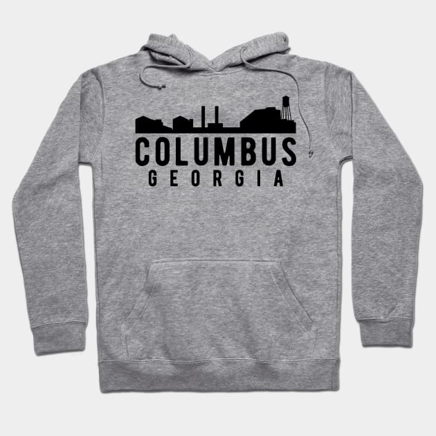 Columbus Georgia Skyline Logo Hoodie by JakeRhodes